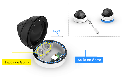 Integrated Junction Box, Weather-proof Mini Dome Camera