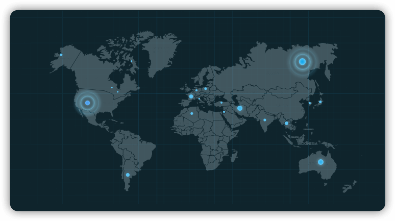 Milesight worldwide coverage map